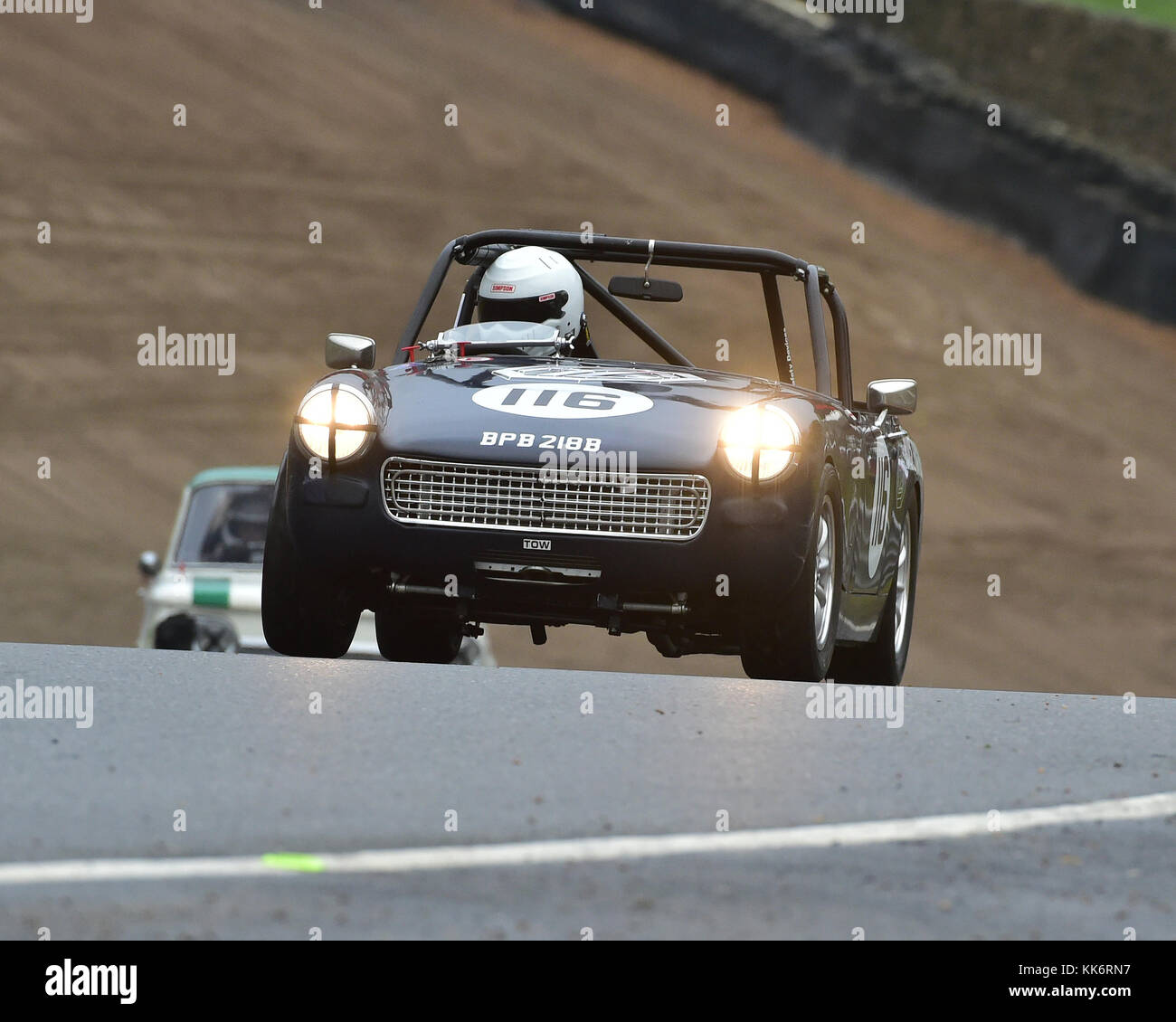 Ian Staines, mg midget, swinging sixties, série Classic Sports Car Club, SCLC, novembre 2017, brands hatch, Angleterre, Kent,des années 1960, les voitures, le circuit racin Banque D'Images