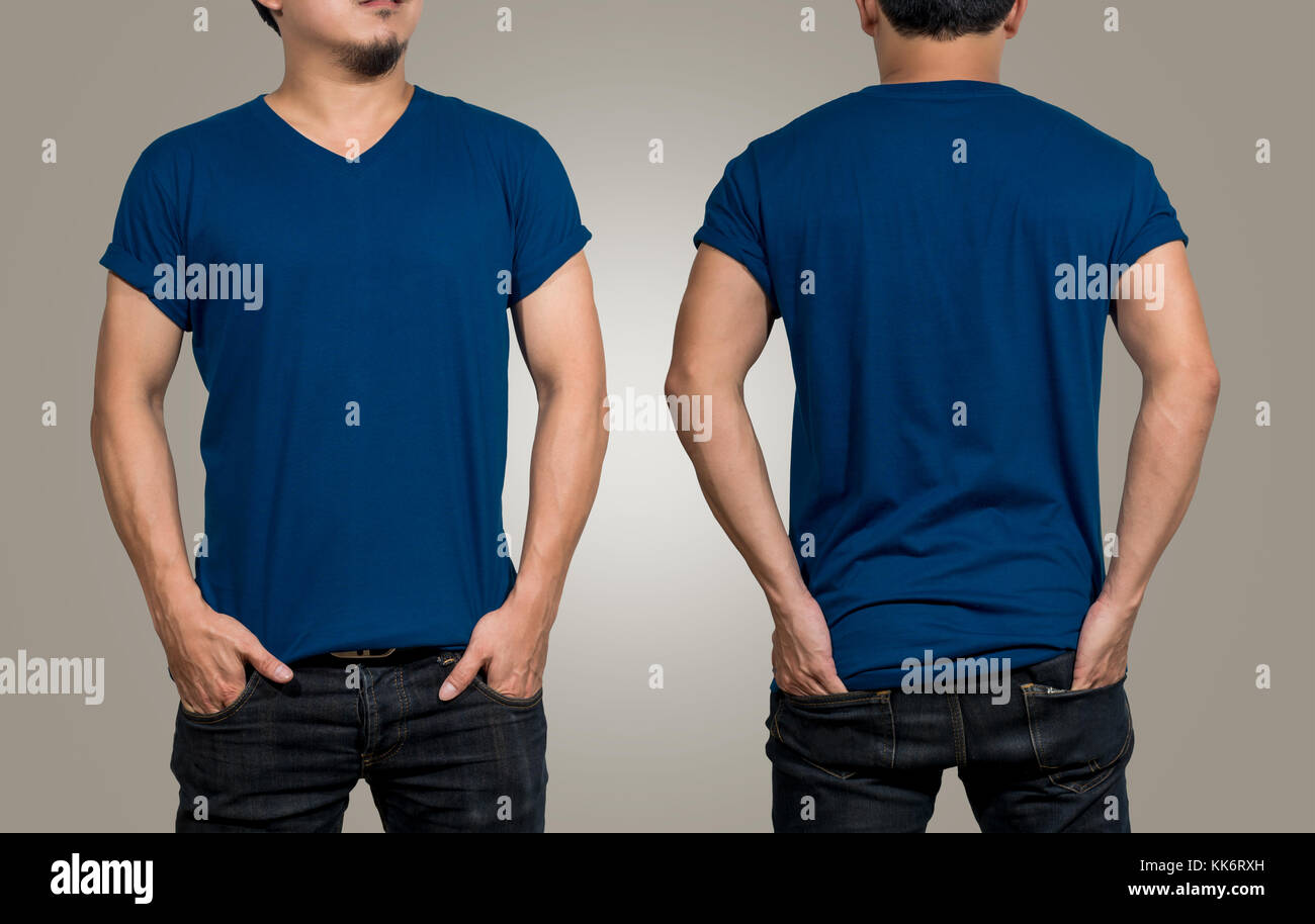 Maquette T-shirt, concept designer, avant et arrière Banque D'Images