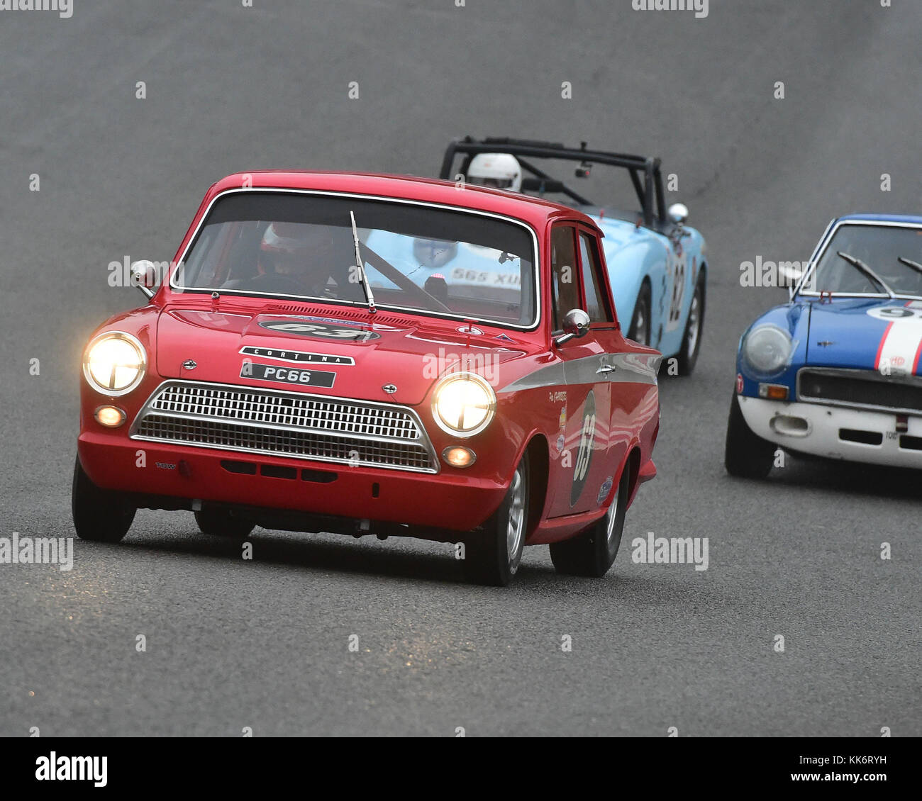 Peter chambers, Ford Cortina lotus, swinging sixties, série Classic Sports Car Club, SCLC, novembre 2017, brands hatch, Angleterre, Kent,1960, voitures, c Banque D'Images