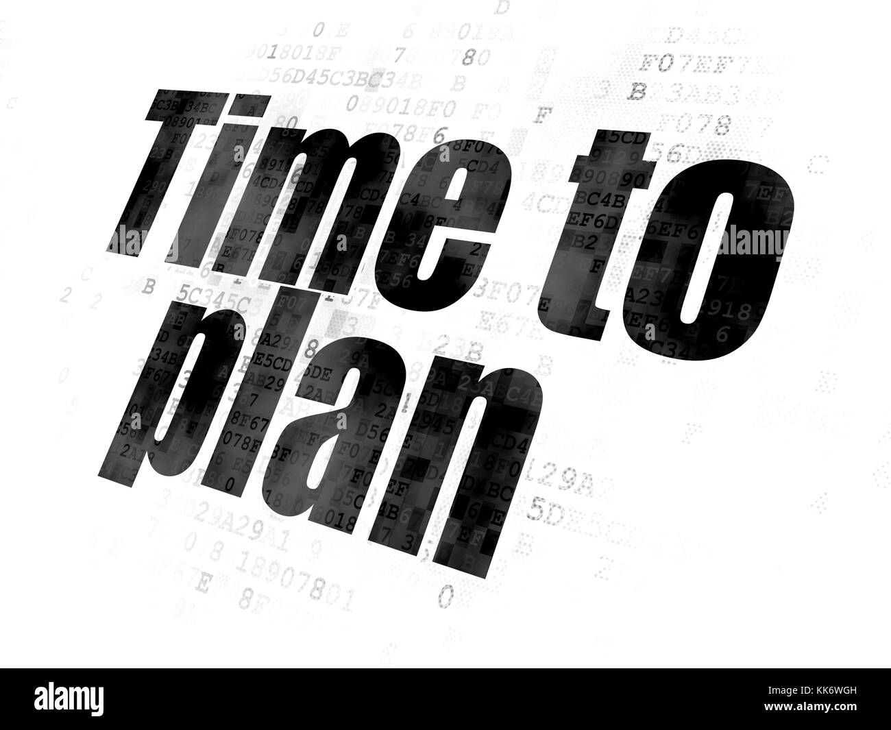 Concept de temps : temps de planifier sur l'arrière-plan numérique Banque D'Images