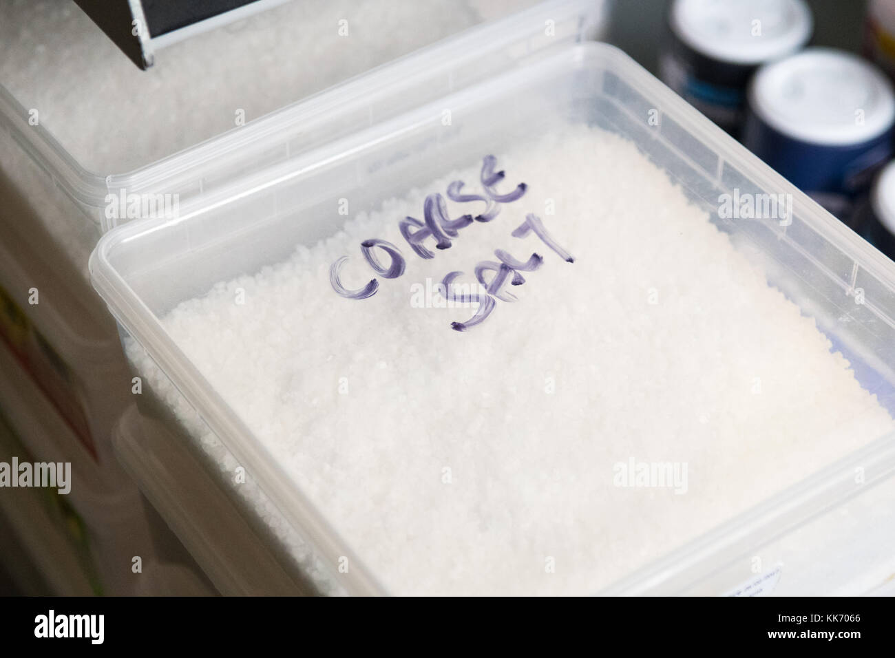 Gros sel en vente dans les îles Shetland, Écosse, Royaume-Uni Banque D'Images