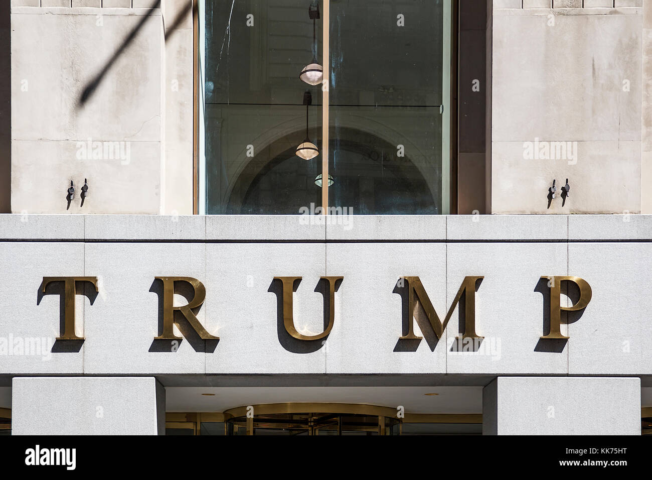 Détail de Trump Building à New York. Ce gratte-ciel a été construit à 1930 et à partir de 2000 est un monument de New York. Banque D'Images