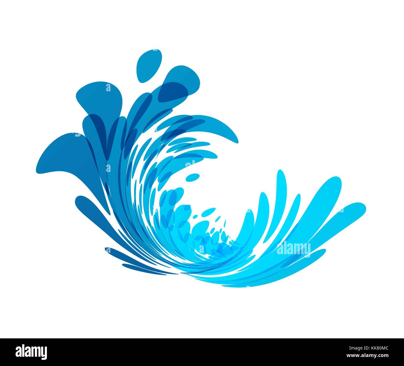 Goutte d'eau et l'icône eco splash Illustration de Vecteur