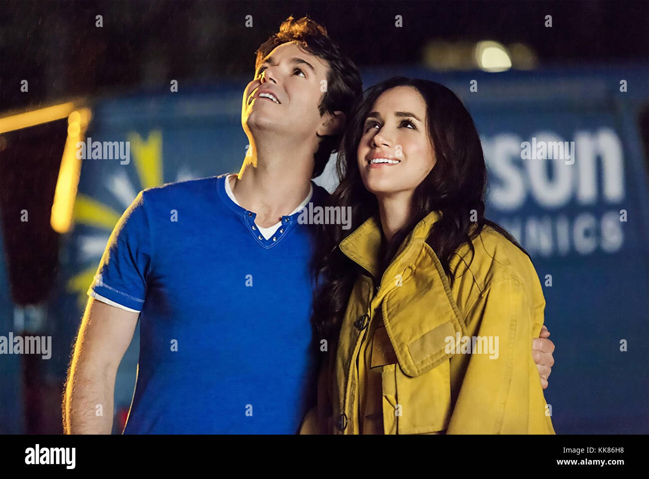 Lorsque des étincelles voler 2014 Hallmark Channel film avec Meghan Markle et Christopher Jacot Banque D'Images