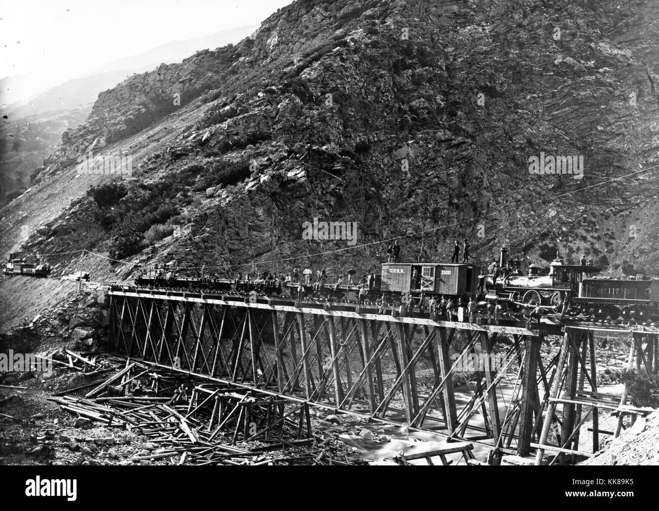 Devil's Gate Bridge, Weber County, Utah. Image courtoisie USGS. 1869. Banque D'Images
