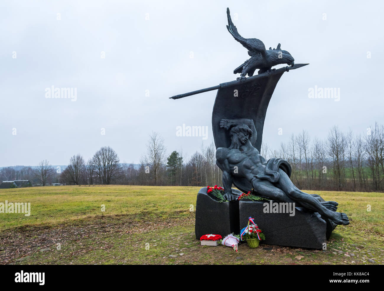 Monument suisse à Studianka en Biélorussie Banque D'Images