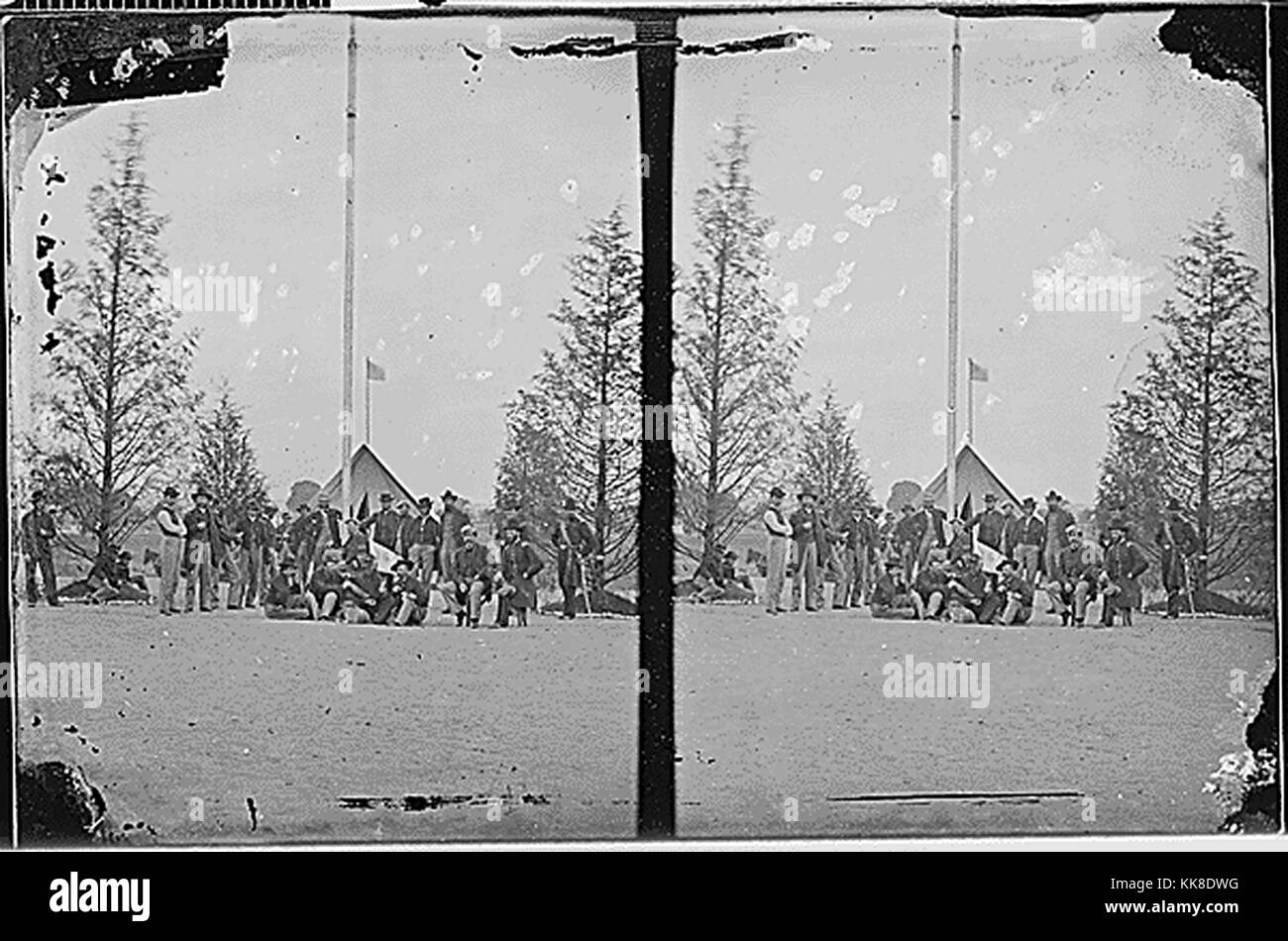 Scène de camp, Mathew Brady des photographies de la guerre civile et des personnalités des scènes. L'image de courtoisie des Archives nationales, 1863. Banque D'Images