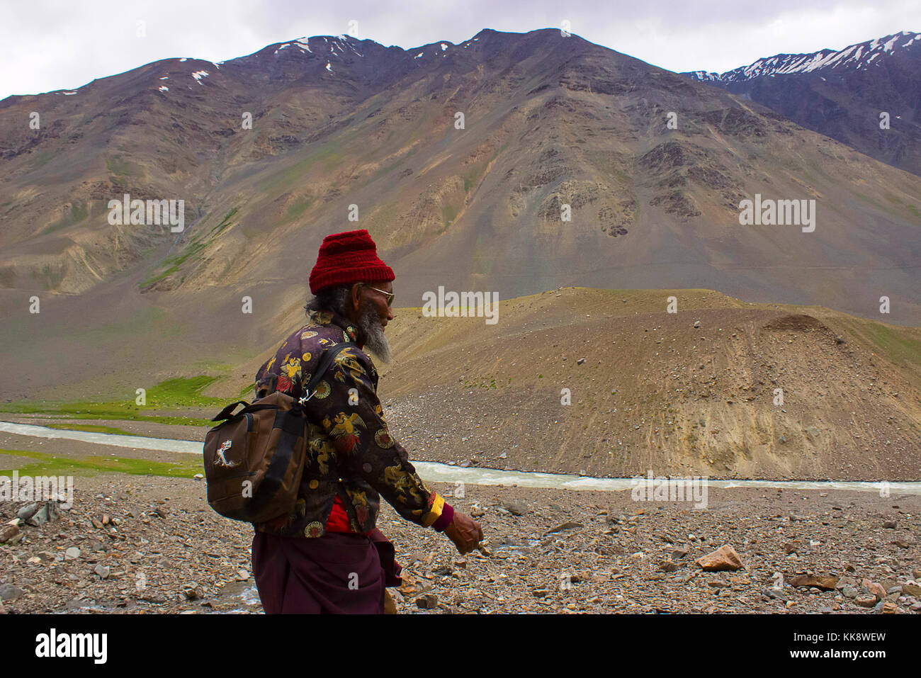 Profil des himachal locaux. Himachal Pradesh, Inde du Nord Banque D'Images
