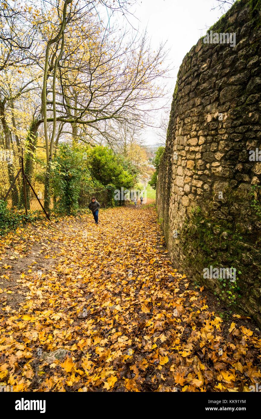 Provins, une ancienne ville médiévale, où le français royals chassés. La couleur de l'automne une représentation historique accentue son. Banque D'Images