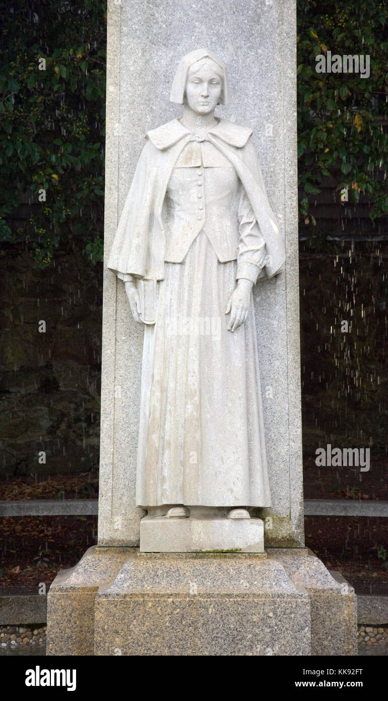 Statue de jeune fille en pèlerinage à Plymouth au Massachusetts Photo Stock  - Alamy