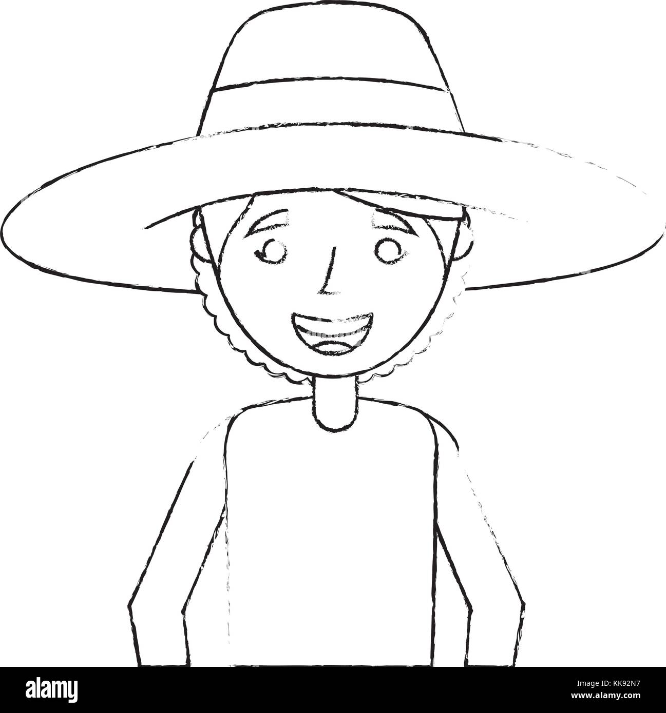 Old woman portrait dame mamie cartoon Illustration de Vecteur