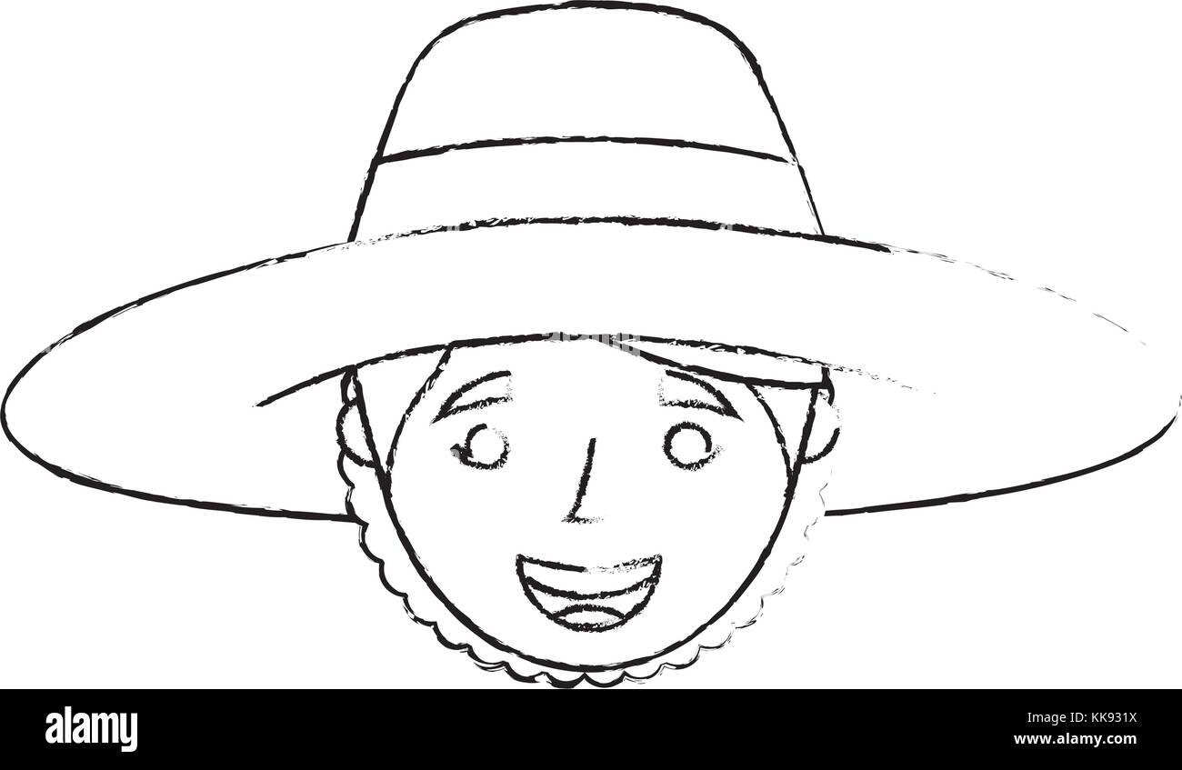 Old woman portrait dame mamie cartoon Illustration de Vecteur