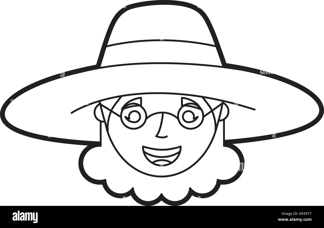 Vieille Femme dame grand-mère personnage Illustration de Vecteur