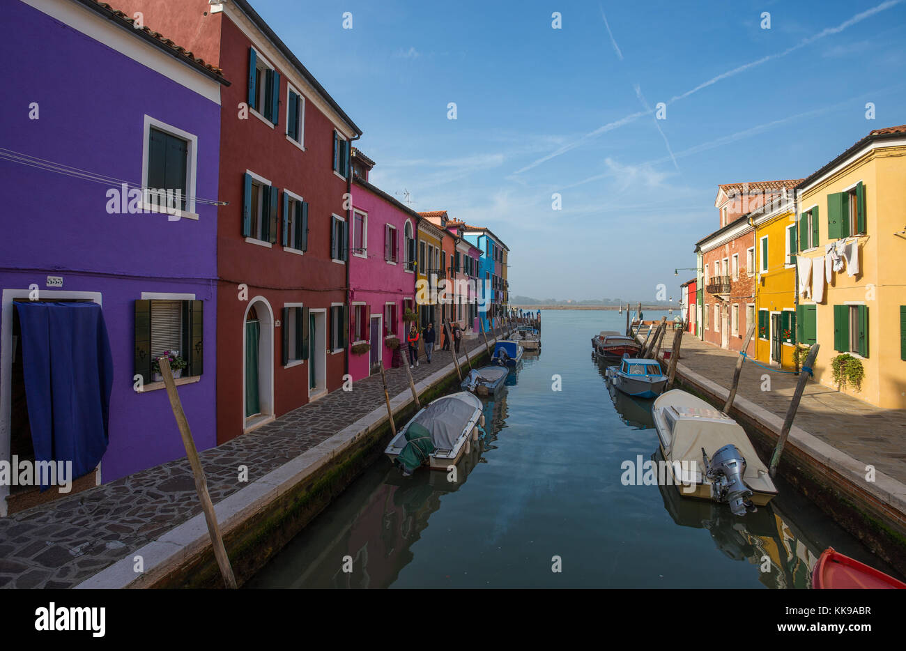 Venise (Venezia) Italie, 17 octobre 2017 - voir l'île de Burano, une petite île à l'intérieur de Venise, célèbre pour dentelle et ses maisons colorées Banque D'Images