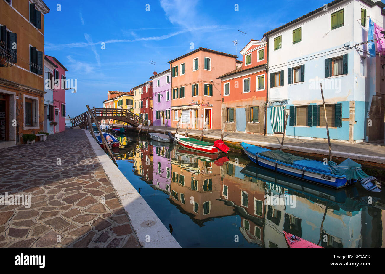 Venise (Venezia) Italie, 17 octobre 2017 - voir l'île de Burano, une petite île à l'intérieur de Venise, célèbre pour dentelle et ses maisons colorées Banque D'Images