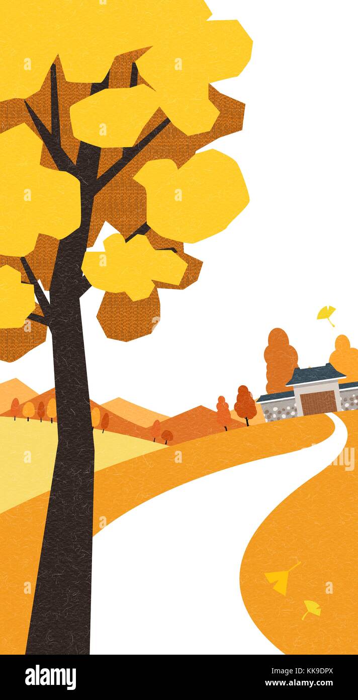 Un beau paysage d'automne 005 Illustration de Vecteur