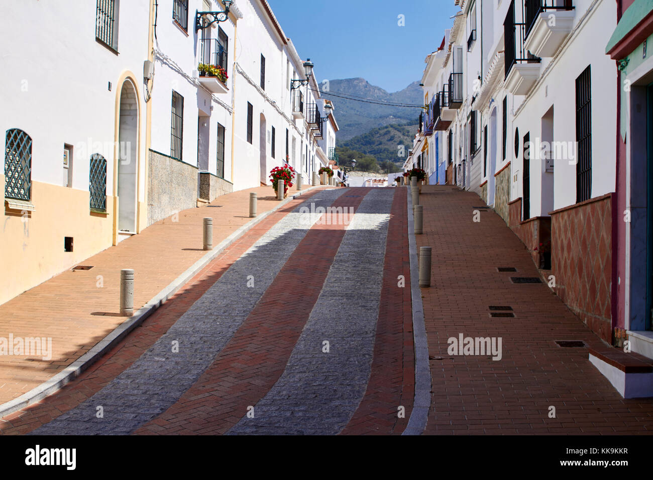 Rue de Maro, Andalousie, Espagne Banque D'Images