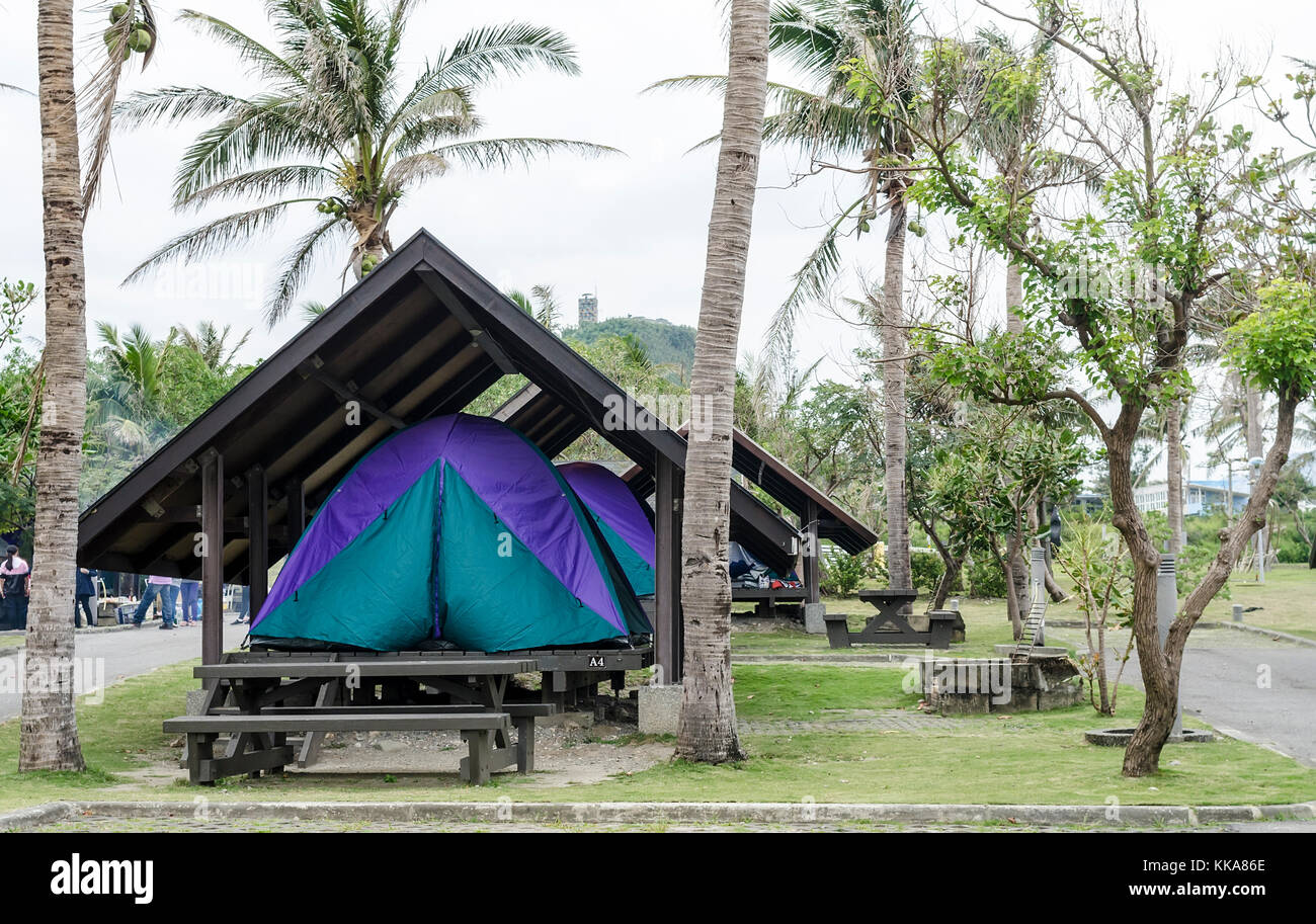 Camping - style taïwanais Banque D'Images