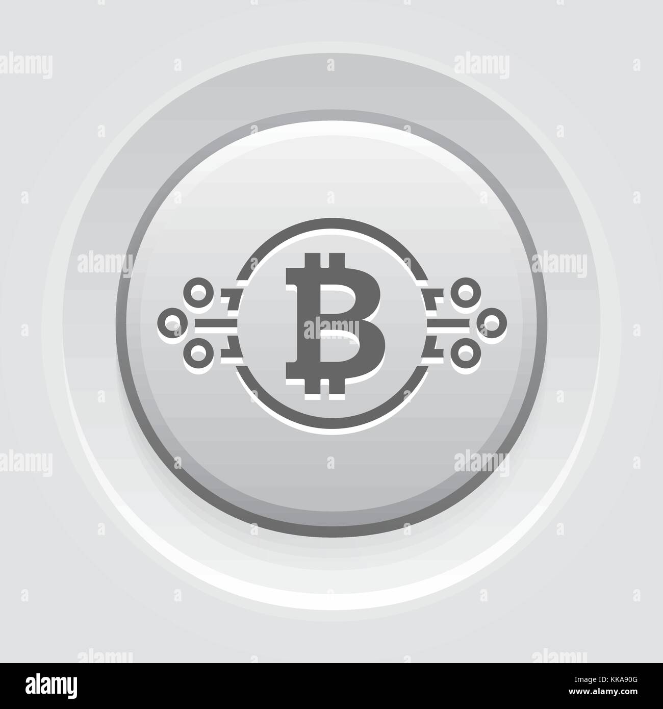 Icône Cryptocurrency Bitcoin. Illustration de Vecteur