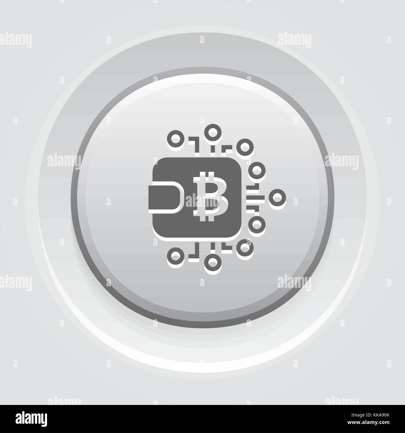 L'icône de Bitcoin Wallet. Illustration de Vecteur