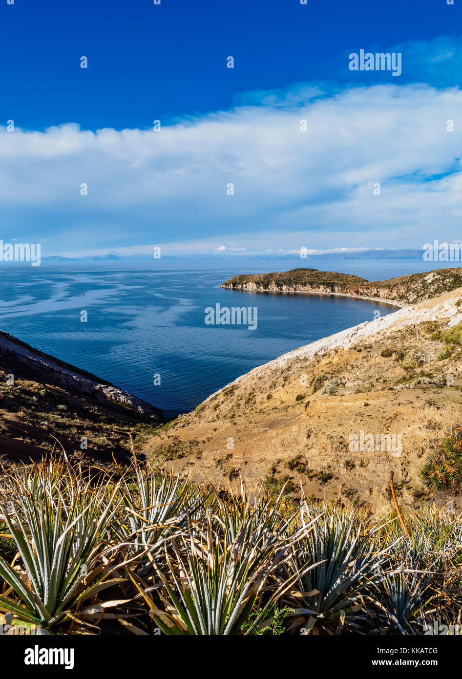 Île du Soleil, Lac Titicaca, La Paz, Bolivie, Ministère de l'Amérique du Sud Banque D'Images