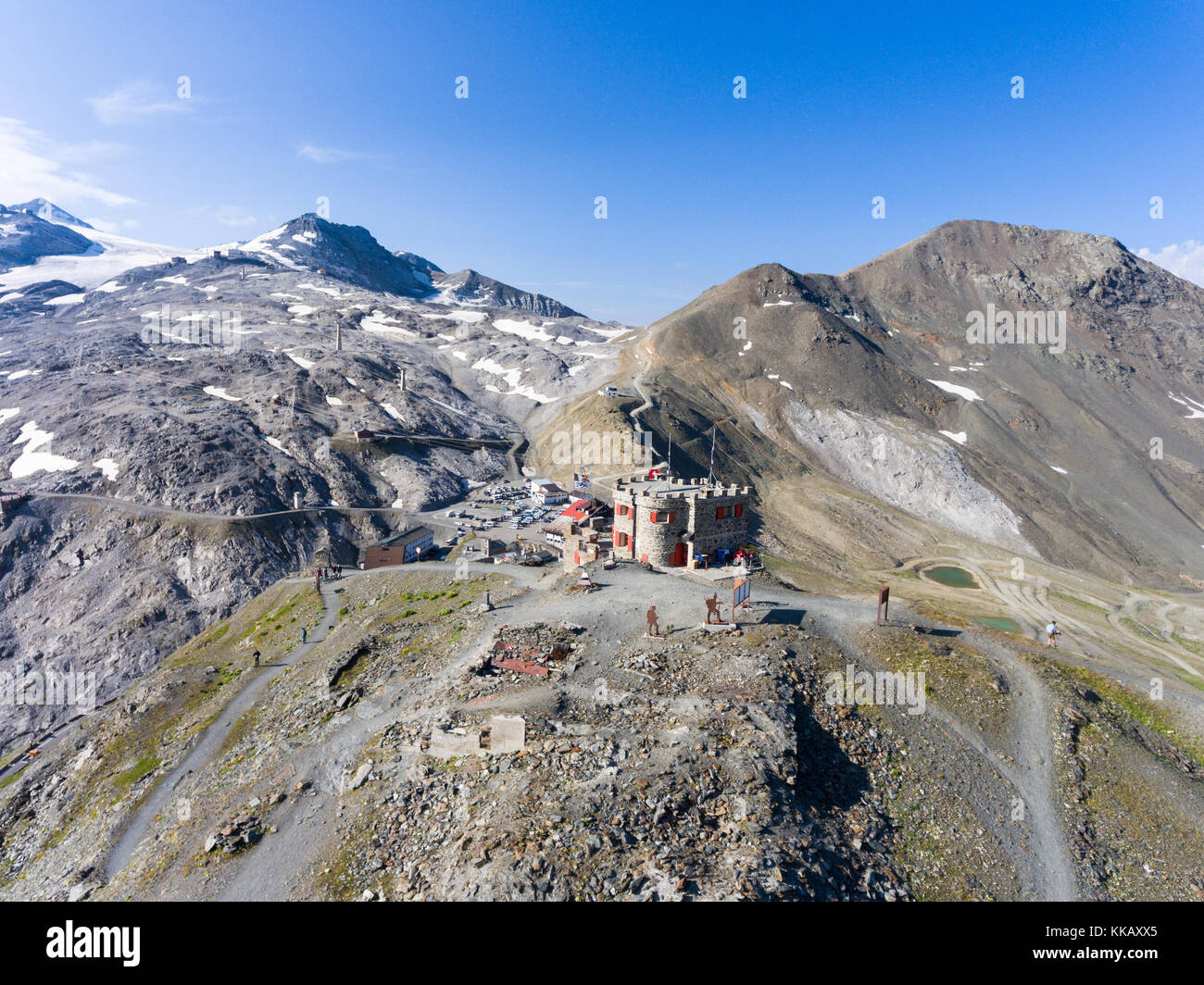 Col du Stelvio - refuge Garibaldi - Trentin-Haut-Adige, Tirol, Bormio Banque D'Images