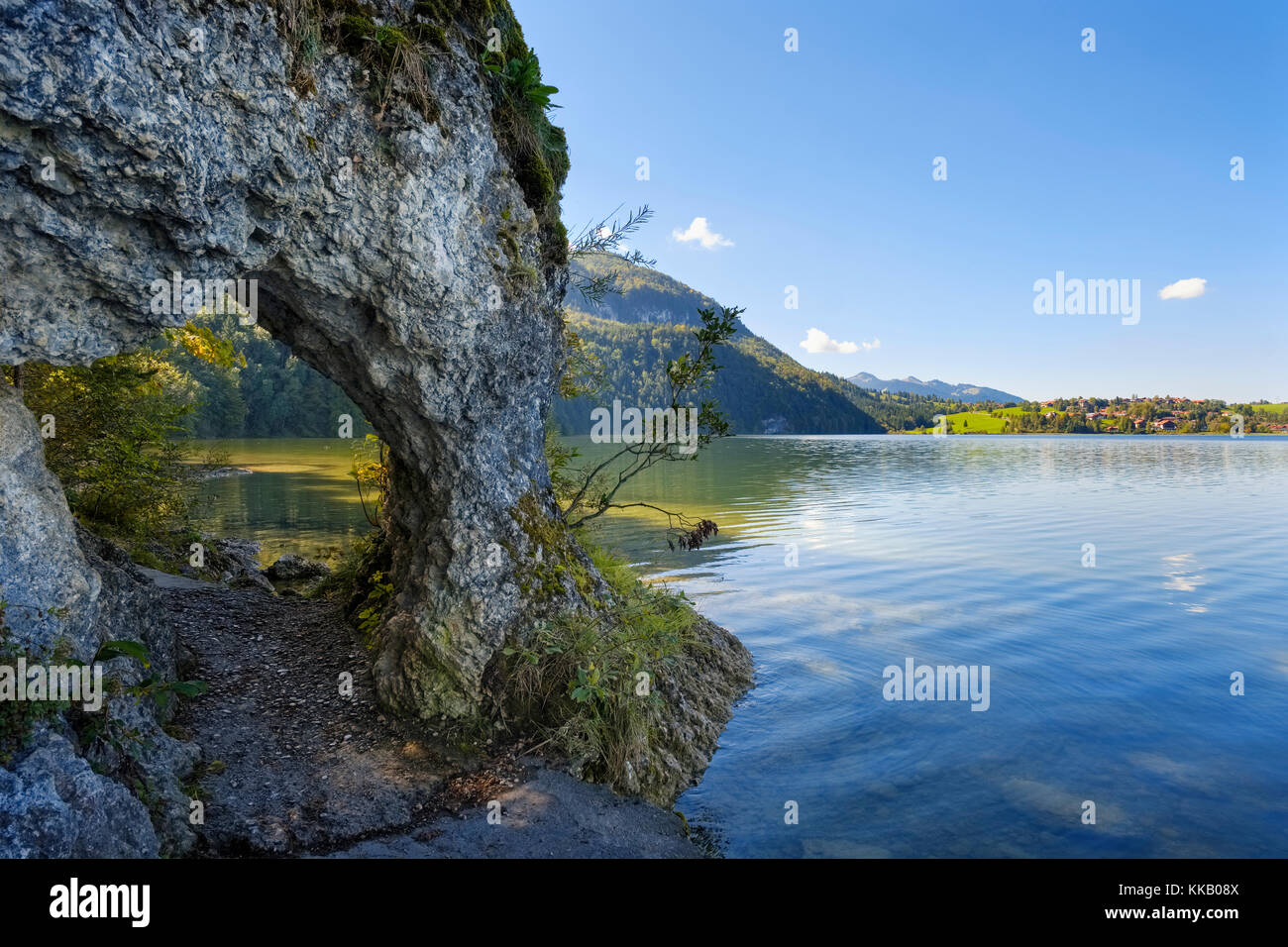 Arche naturelle, Weissensee, près de Füssen, Ostallgäu, Allgäu, Swabia, Bavière, Allemagne Banque D'Images