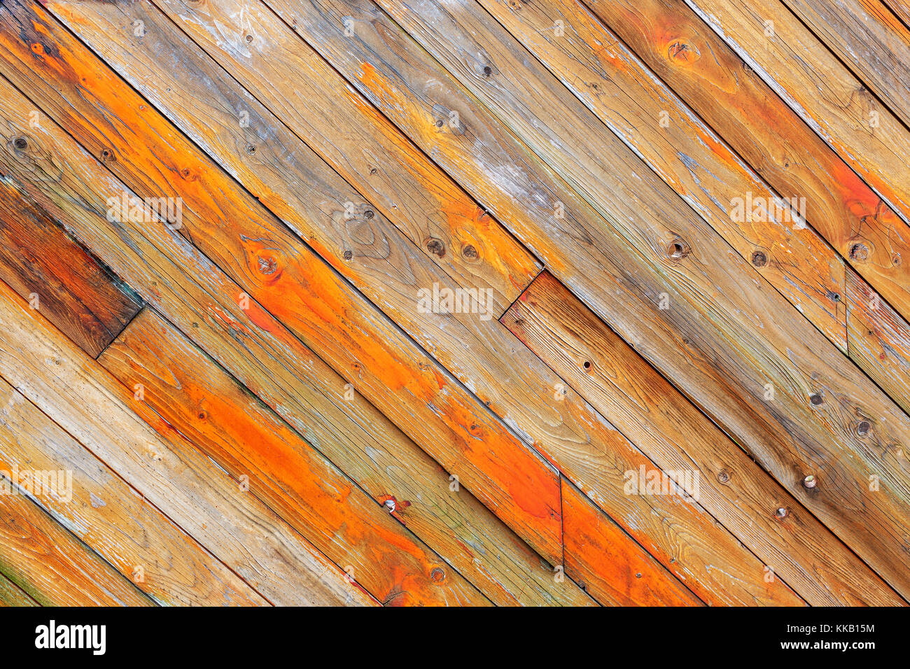 Fond bois lumineux. orange, marron et gris. grunge Banque D'Images