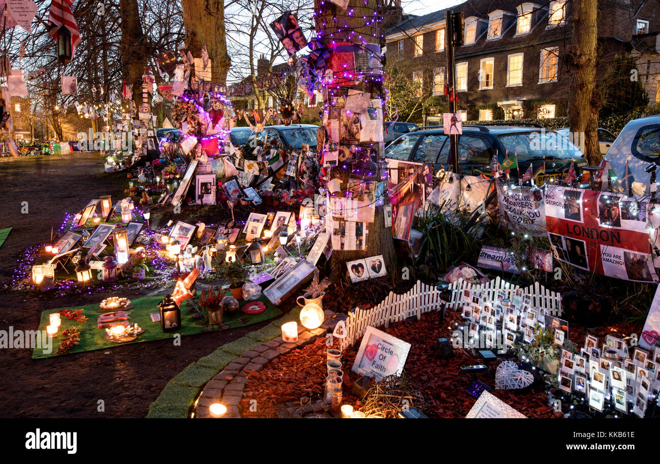 George Michael, éclairée à la Memorial Garden London Highgate UK Banque D'Images