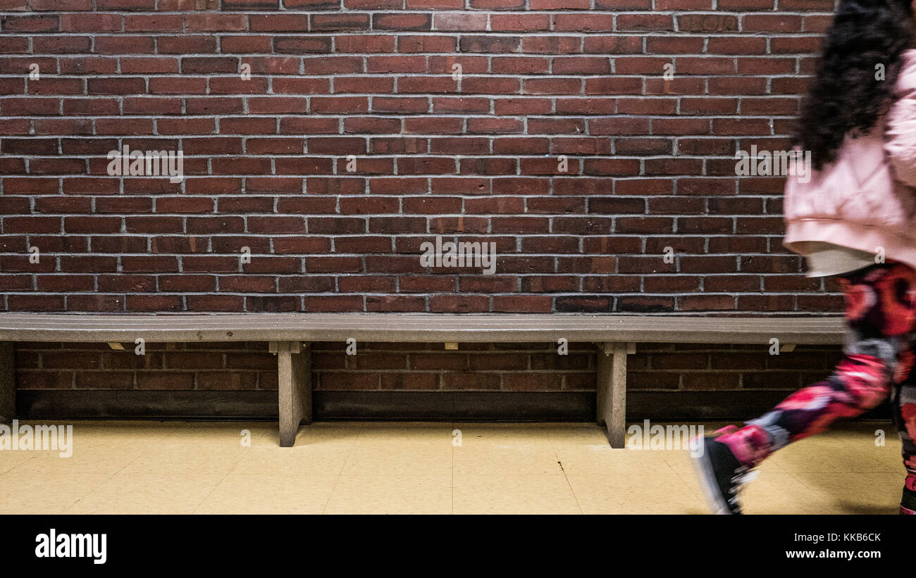 Intérieur de l'école urbaine à Portland, Maine Banque D'Images