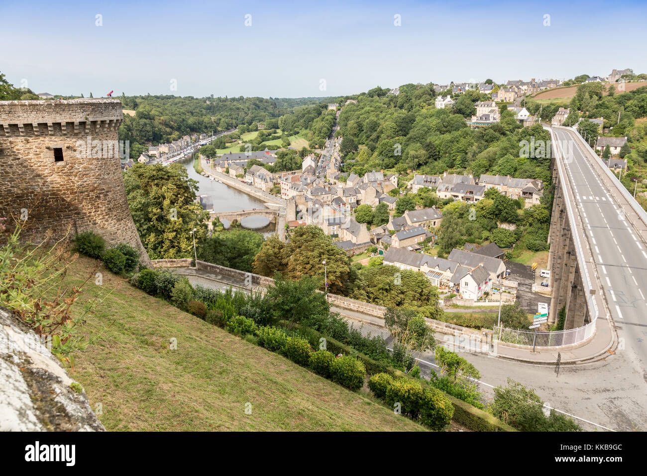 Vews de port de dinan, Dinan, France, Europe. Banque D'Images