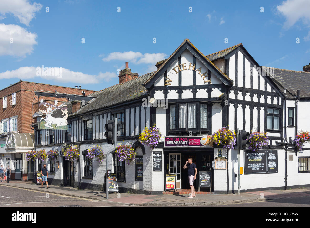 The White Hart Hotel, Newland Street, Witham, Essex, Angleterre, Royaume-Uni Banque D'Images