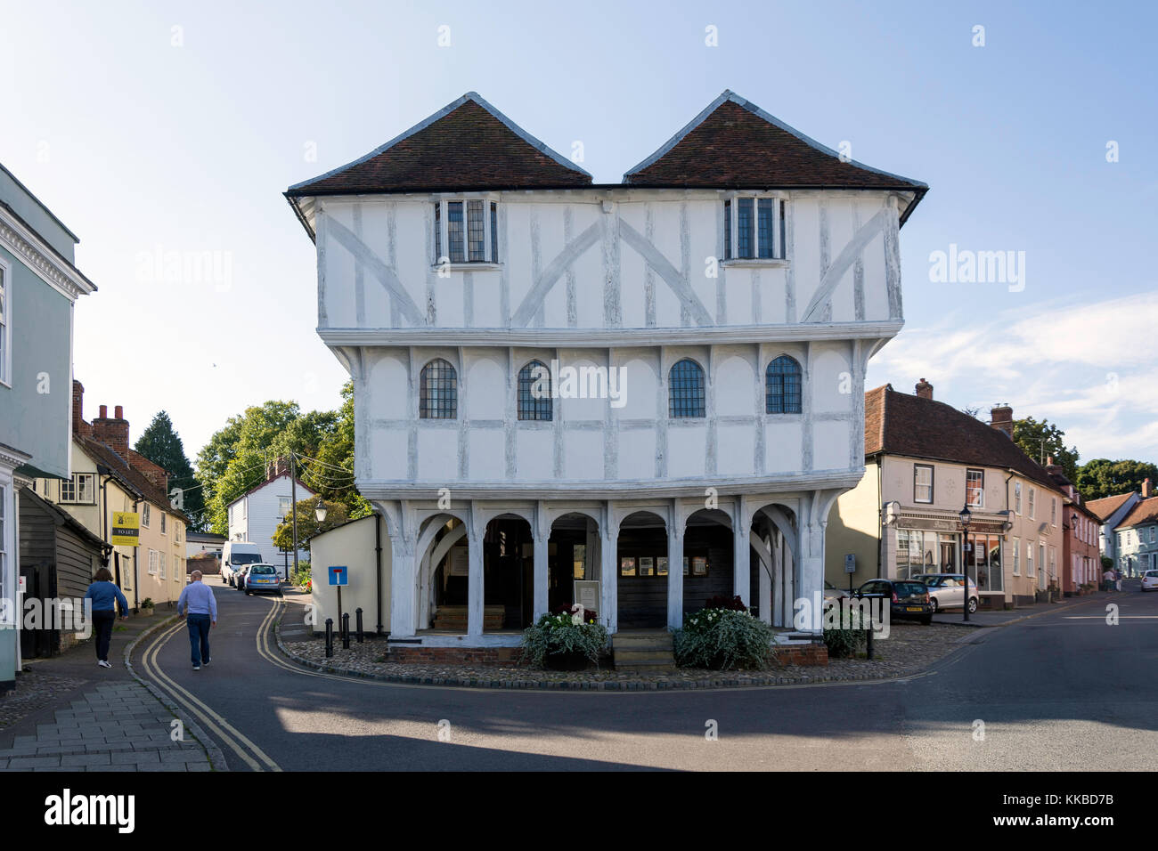 15e siècle Thaxted Guildhall, ville, rue Thaxted, Essex, Angleterre, Royaume-Uni Banque D'Images