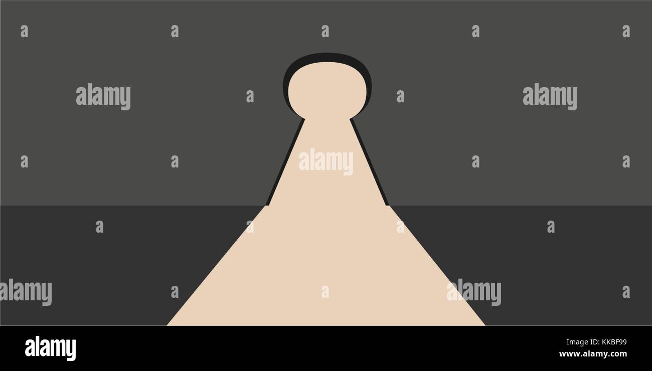Verser la lumière du trou de serrure Illustration de Vecteur