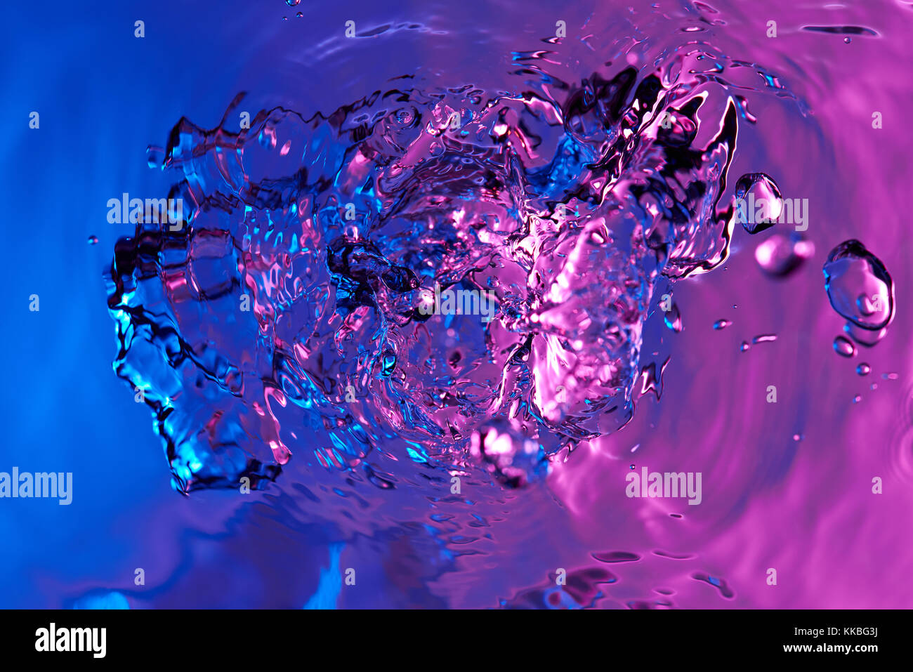 Résumé de fond de l'eau coloré. Résumé bleu et rose fond d'écran couleur Banque D'Images