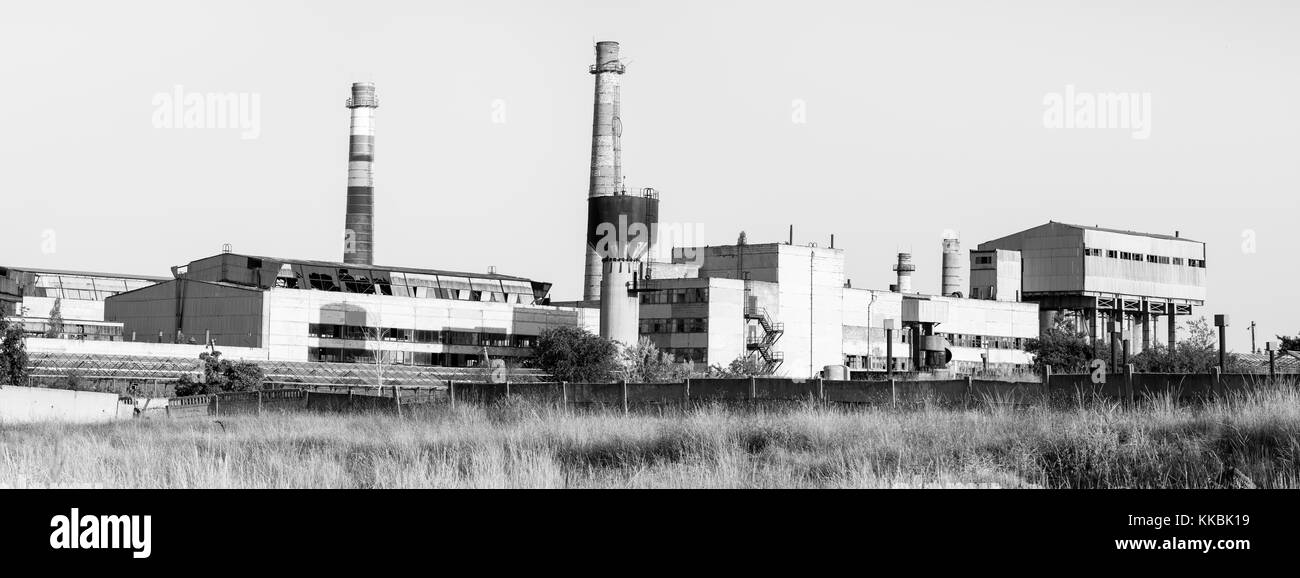 Ancienne usine de l'URSS, l'industrie d'extérieur Banque D'Images