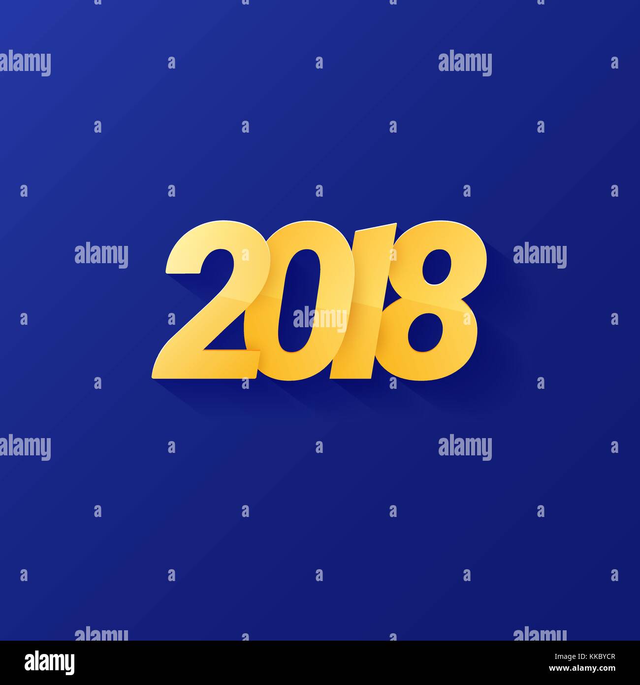 2018 Nouvelle année texte vector Illustration de Vecteur