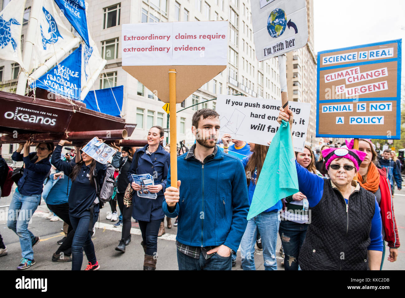 La ville de New York, USA - 22 Avril 2017 : pour la Science Mars Banque D'Images