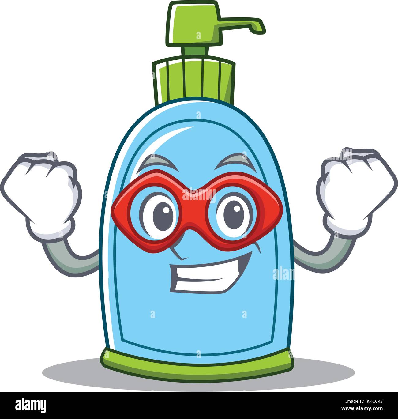 Super Heros De Dessin Anime Caractere Savon Liquide Image Vectorielle Stock Alamy