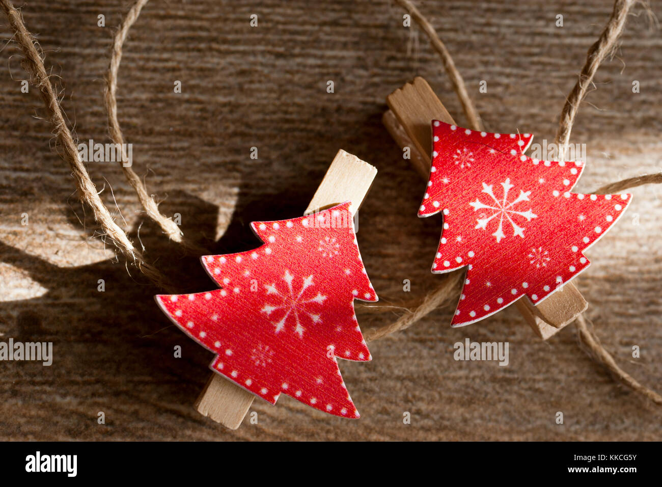 Décoration de Noël traditionnel tchèque - peg sur la chaîne - Christmas Tree Banque D'Images