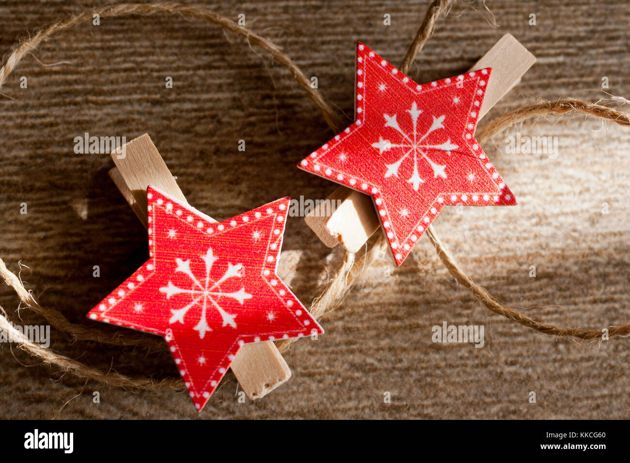 Décoration de Noël traditionnel tchèque - peg sur la chaîne Banque D'Images