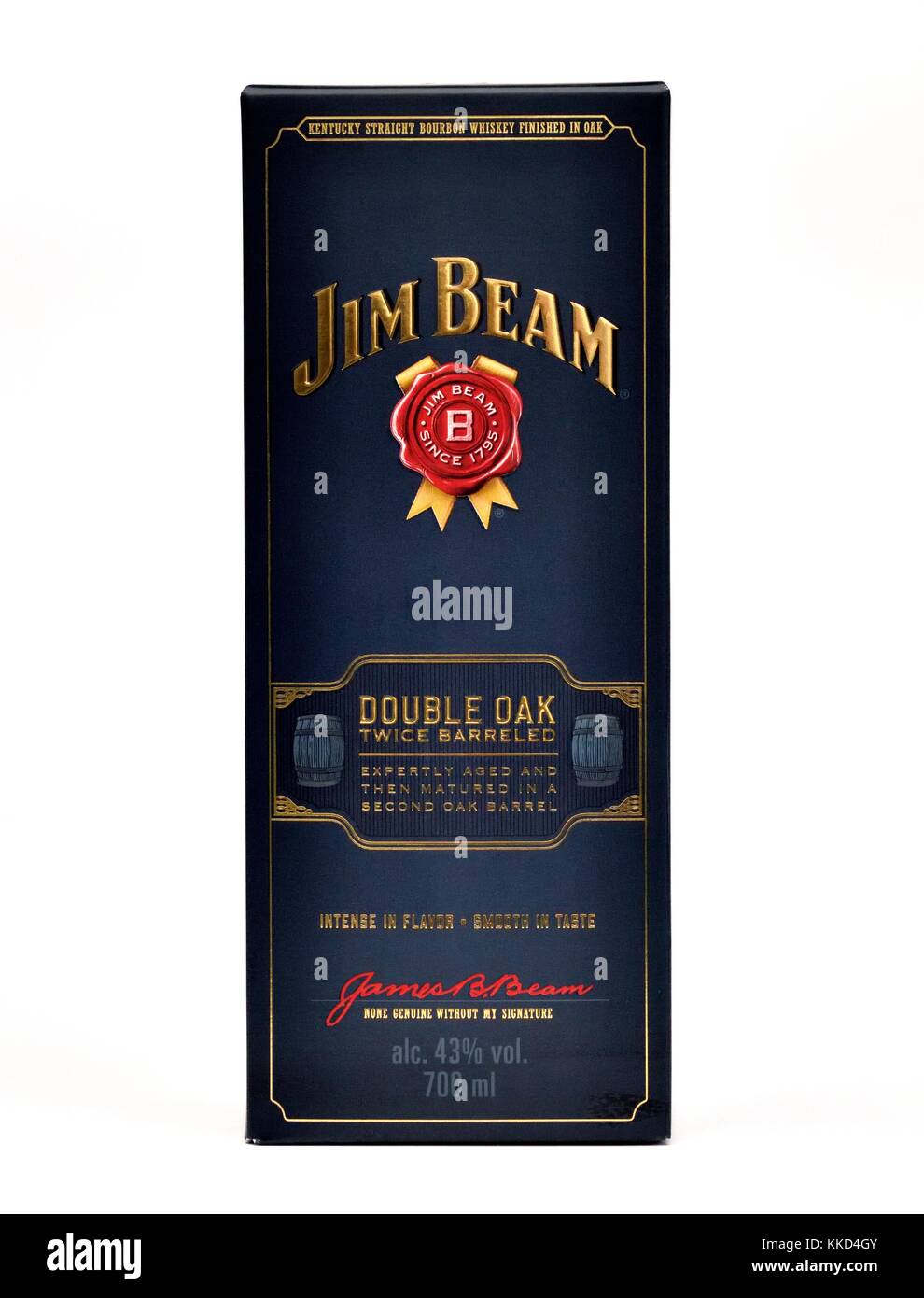 Jim Beam Kentucky Straight Bourbon Whiskey 700ml Banque D'Images