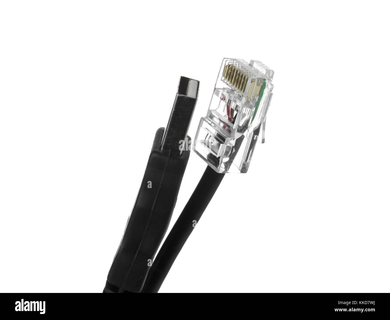 Câble USB et prise de connexion réseau Banque D'Images