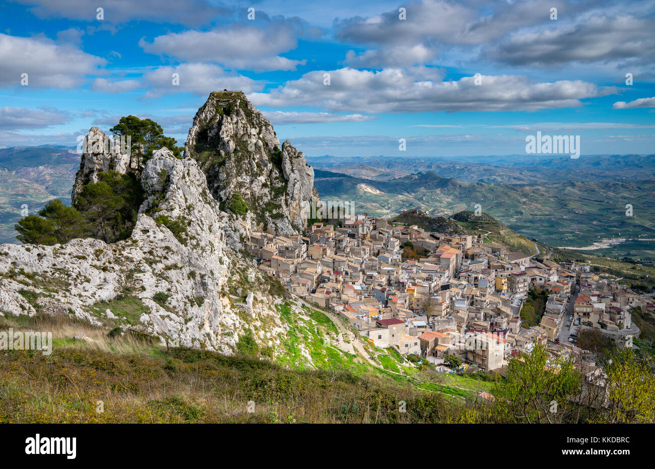 Caltabellotta, Agrigente, Sicile, Italie, 11.28.2017. Banque D'Images