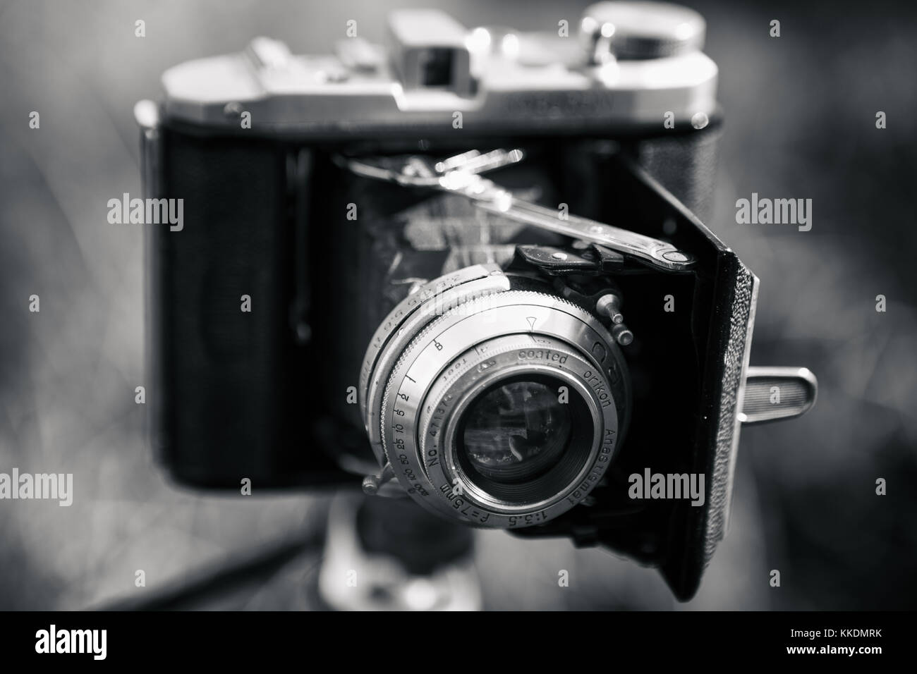 Un appareil photo pliable Karoron 120 vers 1949. Banque D'Images