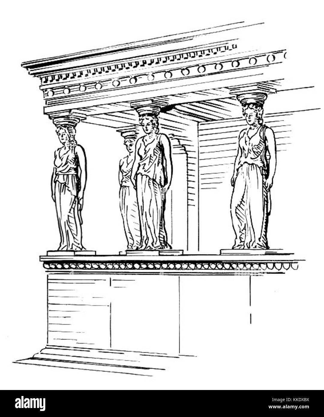 Cariatide (PSF) Banque D'Images