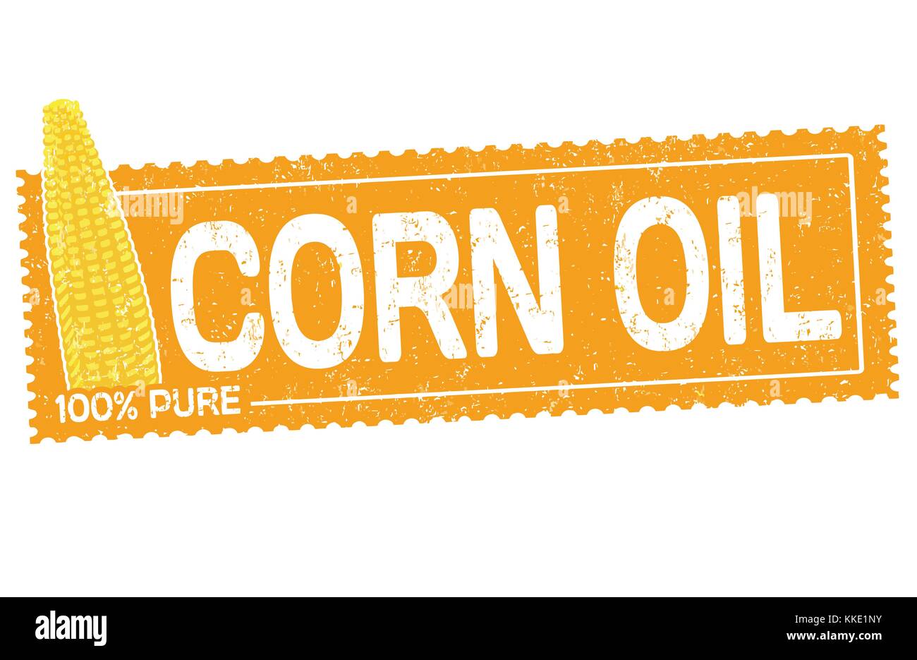 L'huile de maïs grunge tampons sur fond blanc, vector illustration Illustration de Vecteur