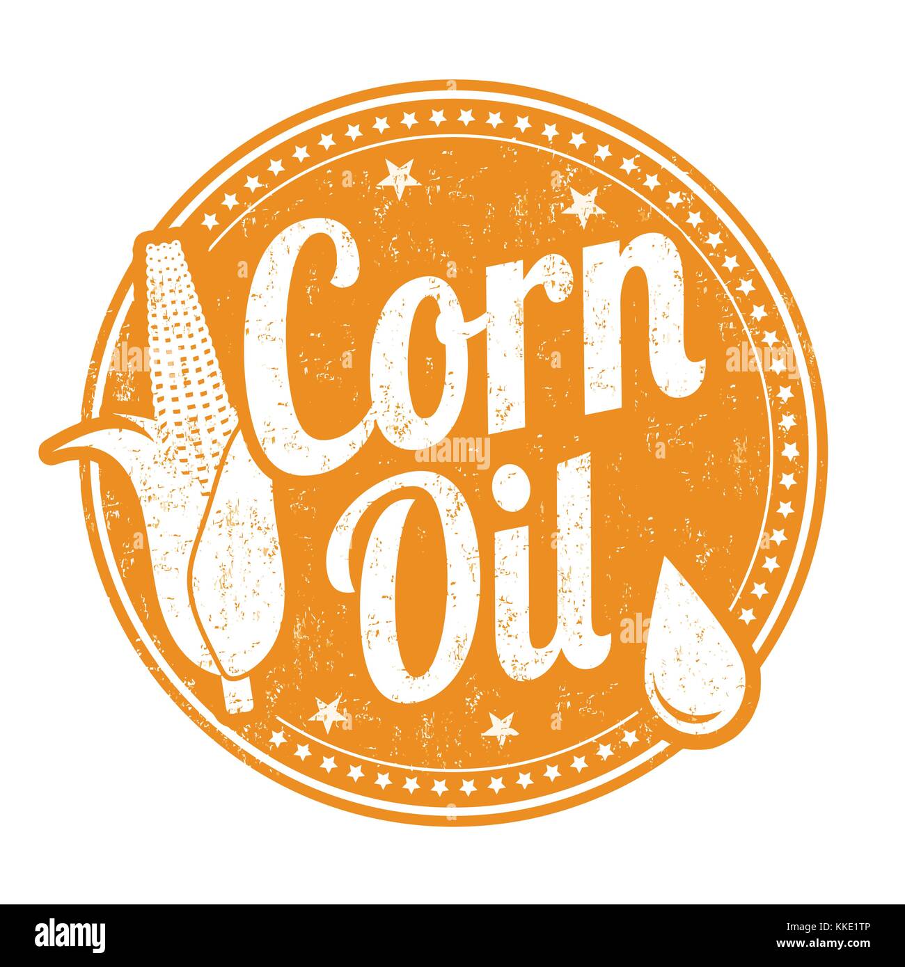 L'huile de maïs grunge tampons sur fond blanc, vector illustration Illustration de Vecteur