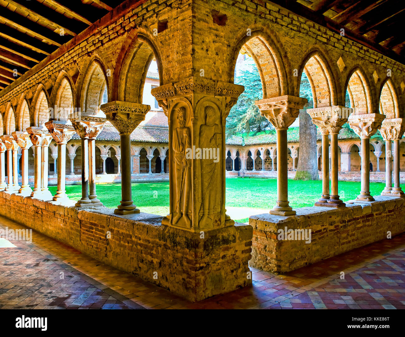 L'abbaye de St pierre à Moissac Banque D'Images