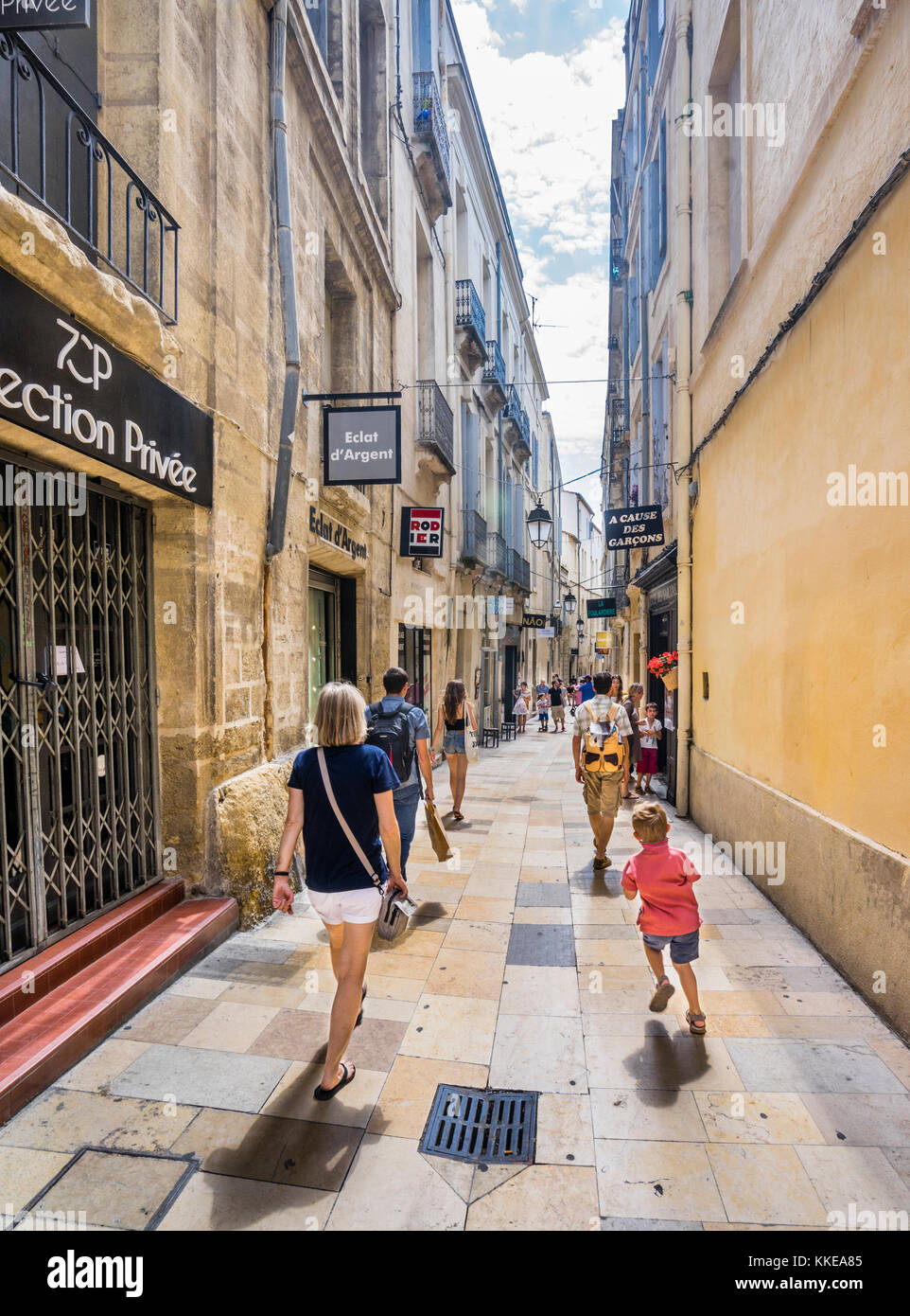 La France, l'Hérault, Montpellier, Rue de l'Ancien Courrier, ruelle dans le centre historique de la ville Banque D'Images